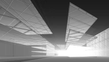 soyut fütüristik arkaplan, bir iş için modern grafik tasarımı, duvar kağıdı tasarımı, soyut mimari duvar kağıdı