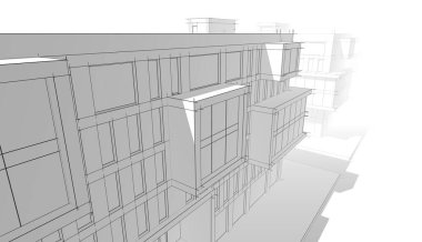 abstract architectural wallpaper high building design, digital concept background