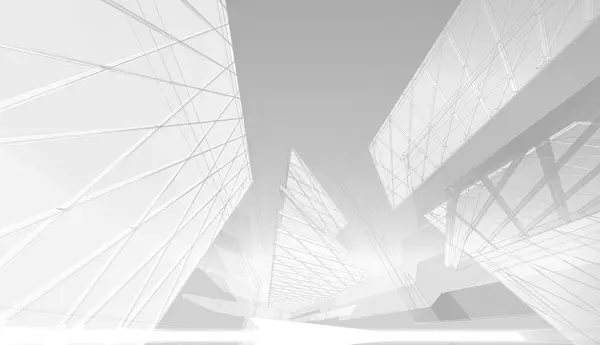 Elvont Futurisztikus Háttér Modern Grafikai Tervezés Egy Üzleti Tapéta Felhőkarcoló — Stock Fotó