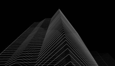 soyut mimari duvar kağıdı gökdelen tasarımı, dijital konsept arkaplan