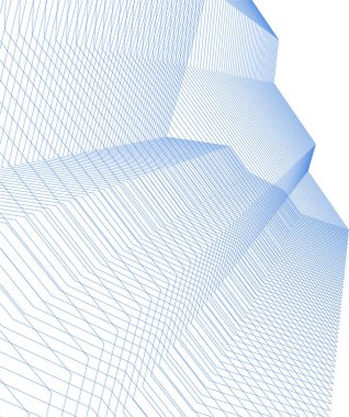  Gelecek perspektifi, soyut mimari duvar kağıdı tasarımı, dijital geometrik konsept arkaplan