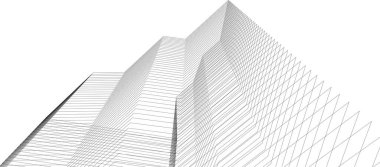  Gelecek perspektifi, soyut mimari duvar kağıdı tasarımı, dijital geometrik konsept arkaplan