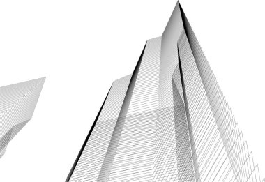  Gelecek perspektifi, soyut mimari duvar kağıdı tasarımı, dijital geometrik konsept arkaplan