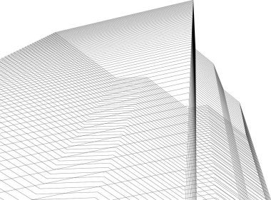  Gelecek perspektifi, soyut mimari duvar kağıdı tasarımı, dijital geometrik konsept arkaplan