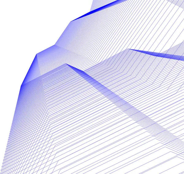 Perspektif Futuristik Desain Wallpaper Arsitektur Abstrak Latar Belakang Konsep Geometris - Stok Vektor