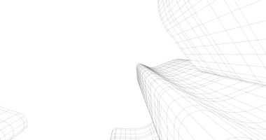  fütüristik perspektif, soyut mimari animasyon duvar kağıdı tasarımı, dijital geometrik konsept arka plan