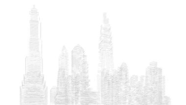 soyut mimari duvar kağıdı gökdelenler tasarım, dijital konsept arkaplan