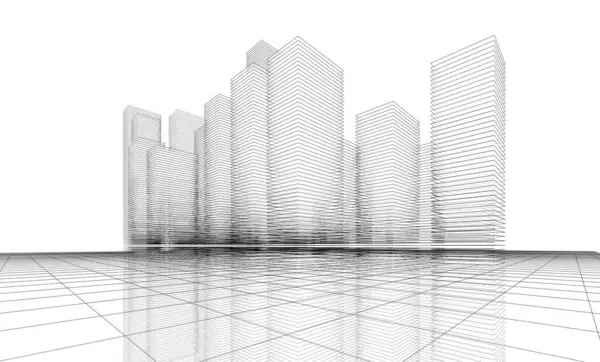 stock image abstract architectural wallpaper skyscrapers design, digital concept background