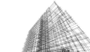  mimari çizim illüstrasyonu