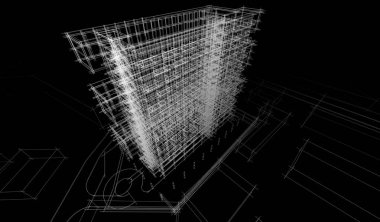  mimari çizim illüstrasyonu