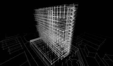  mimari çizim illüstrasyonu