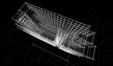  mimari çizim illüstrasyonu