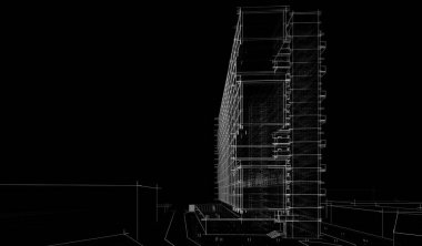  mimari çizim illüstrasyonu