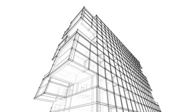  mimari çizim illüstrasyonu