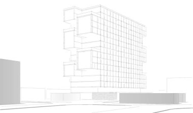  mimari çizim illüstrasyonu