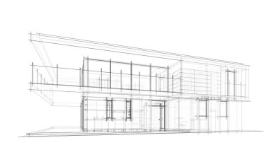  mimari çizim illüstrasyonu