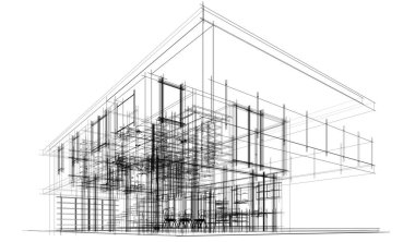  mimari çizim illüstrasyonu