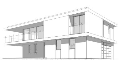  mimari çizim illüstrasyonu