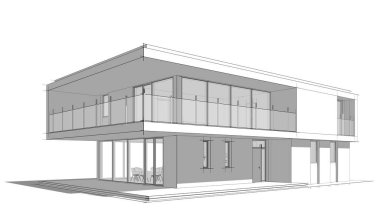  mimari çizim illüstrasyonu