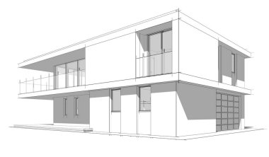  mimari çizim illüstrasyonu