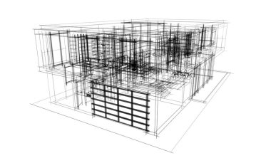  mimari çizim illüstrasyonu