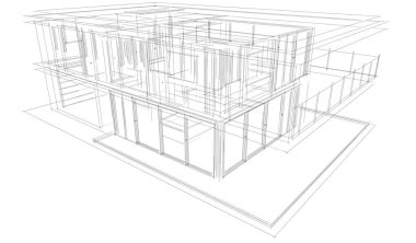  mimari çizim illüstrasyonu