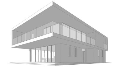  mimari çizim illüstrasyonu