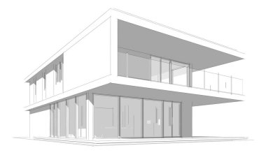  mimari çizim illüstrasyonu