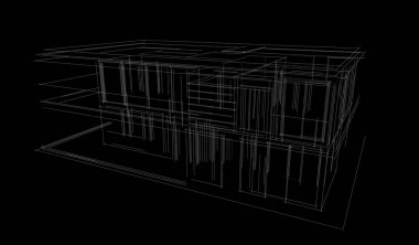  mimari çizim illüstrasyonu