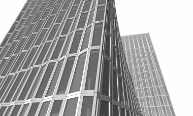 soyut mimari duvar kağıdı gökdelenler tasarım, dijital konsept arkaplan