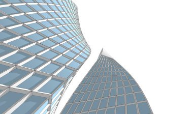 soyut mimari duvar kağıdı gökdelenler tasarım, dijital konsept arkaplan