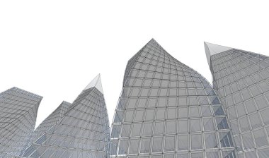 soyut mimari duvar kağıdı gökdelenler tasarım, dijital konsept arkaplan