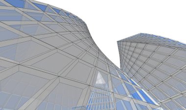 soyut mimari duvar kağıdı gökdelenler tasarım, dijital konsept arkaplan
