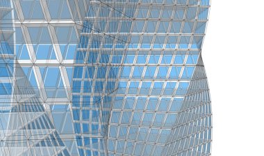 soyut mimari duvar kağıdı gökdelen tasarımı, dijital konsept arkaplan