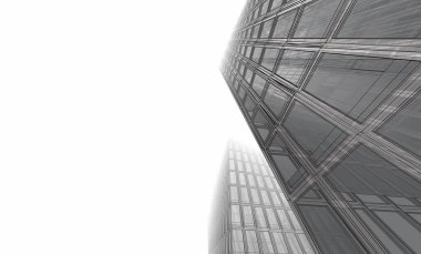 soyut mimari duvar kağıdı gökdelenler tasarım, dijital konsept arkaplan