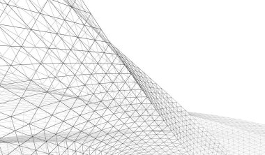 Gelecek perspektifi, soyut mimari duvar kağıdı tasarımı, dijital konsept arkaplan