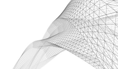 Gelecek perspektifi, soyut mimari duvar kağıdı tasarımı, dijital konsept arkaplan