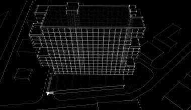 soyut mimari tasarım, dijital konsept arkaplanı oluşturma