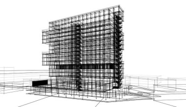 soyut mimari tasarım, dijital konsept arkaplanı oluşturma