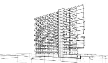 soyut mimari tasarım, dijital konsept arkaplanı oluşturma