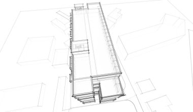 soyut mimari tasarım, dijital konsept arkaplanı oluşturma