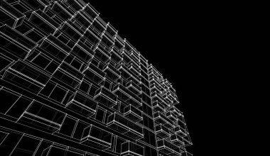 soyut mimari tasarım, dijital konsept arkaplanı oluşturma