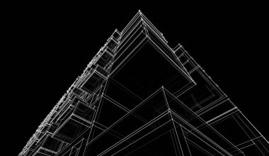 soyut mimari tasarım, dijital konsept arkaplanı oluşturma