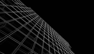 soyut mimari tasarım, dijital konsept arkaplanı oluşturma