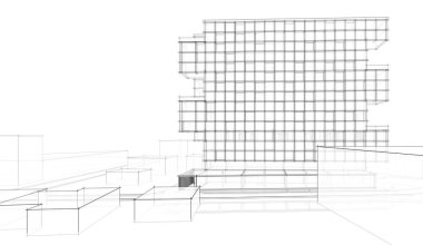 soyut mimari tasarım, dijital konsept arkaplanı oluşturma