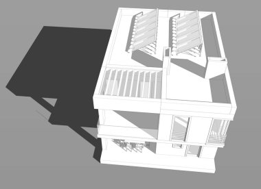 soyut mimari tasarım, dijital konsept arkaplanı oluşturma