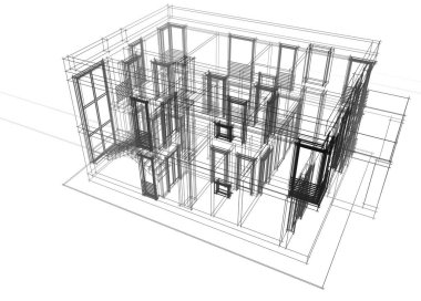 soyut mimari tasarım, dijital konsept arkaplanı oluşturma