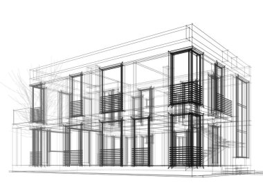 soyut mimari tasarım, dijital konsept arkaplanı oluşturma