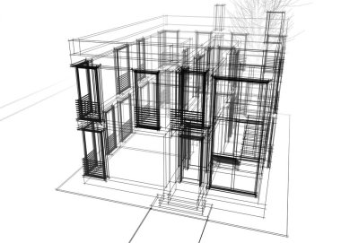 soyut mimari tasarım, dijital konsept arkaplanı oluşturma