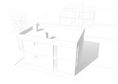 soyut mimari tasarım, binalar dijital konsept arka plan